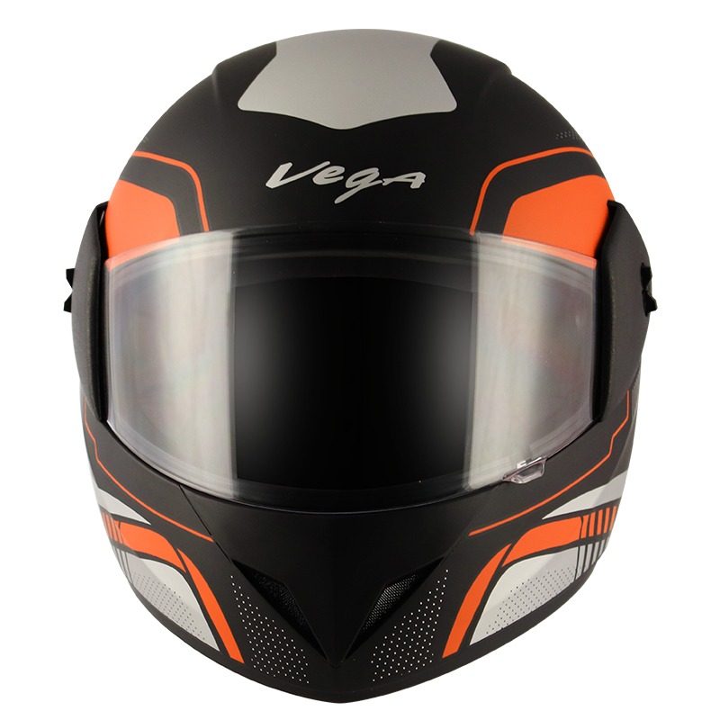Vega Cliff Styler Dull Black Orange Helmet - S9 Helmets