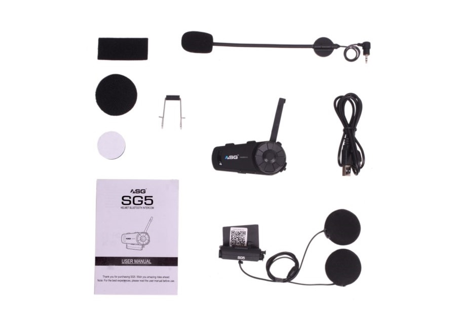 ASG SG5 Bluetooth Intercom S9 Helmets